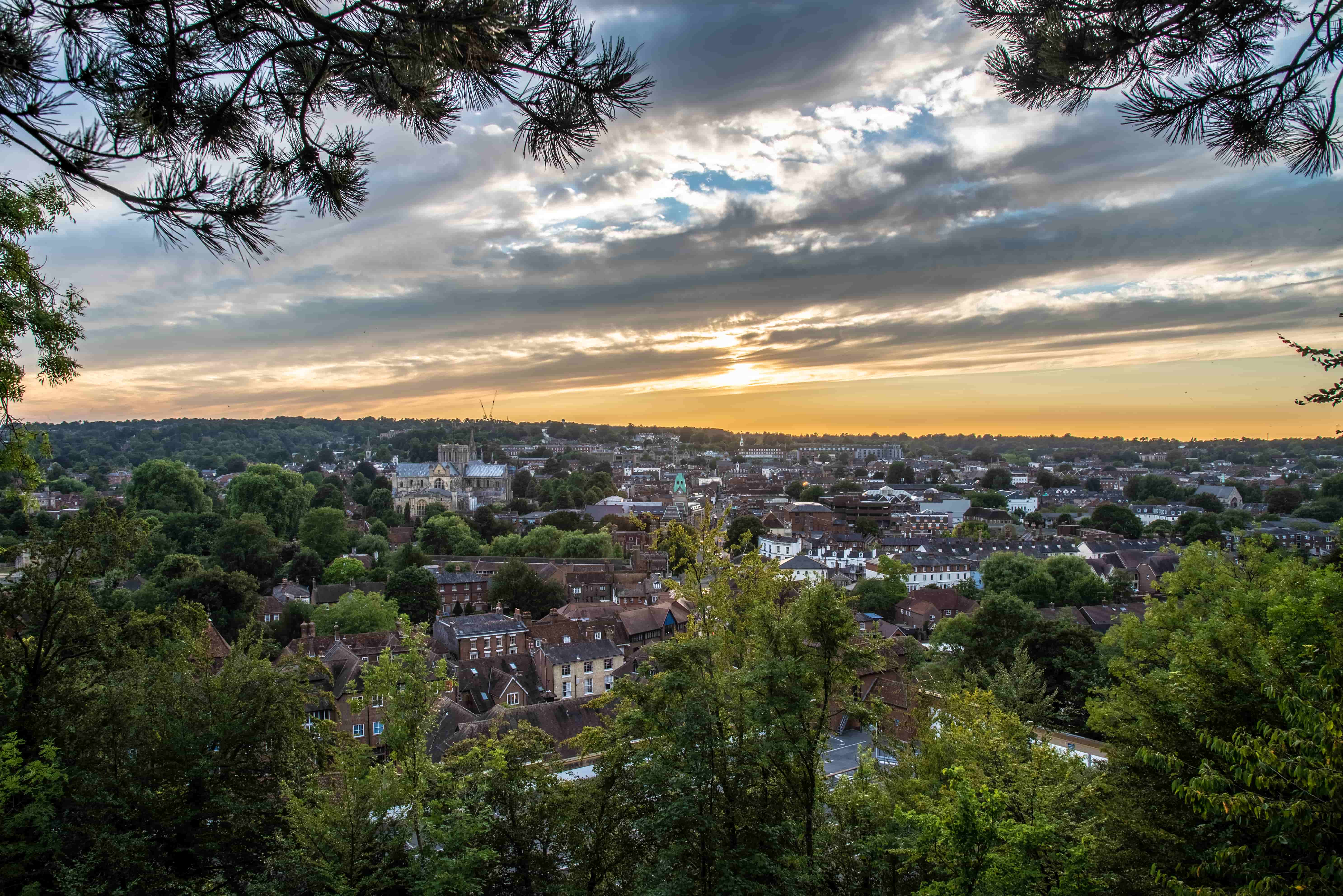 View across city